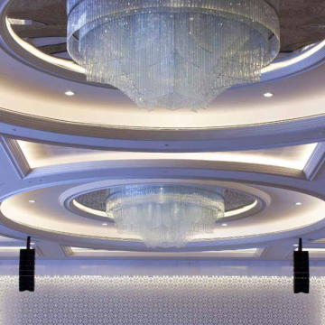 Luxury crystal led big round ceiling chandelier light