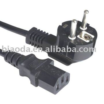 Schuko power cord,IEC C13 connector,europe power cord
