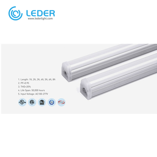 LEDER Aluminium PC 6000K 1ft Led-buislamp