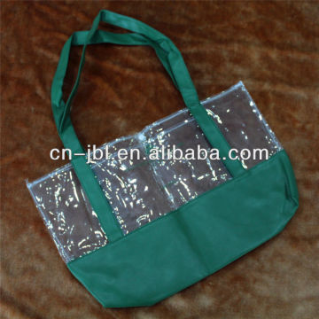 Clear PVC Tote Bag with button