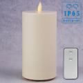 Flat Top Plastic Outdoor Flameless Waterproof Pillar Candles