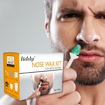 Portable Painless Nose Wax Kit For Men & Women Nose Hair Removal Wax Set Paper-Free Nose Hair Wax Beans Cleaning Wax Kit