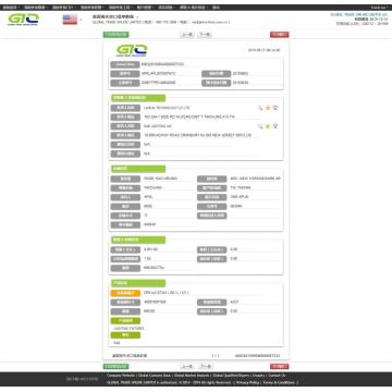 Belysningsarmatur USA Importdataprov