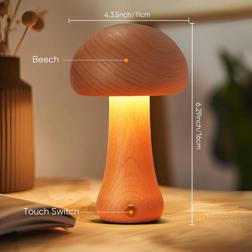 Stylish Wireless Bedside Touch Lamp with Rechargeable Battery
