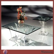Knockdown coffee quadrate acrylic/perspex furniture table