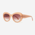 Oval and Retro Acetate Female Sunglasses