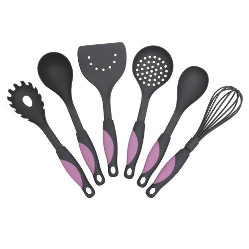 6PCS Rubber Handle Nylon Low Price Cookware