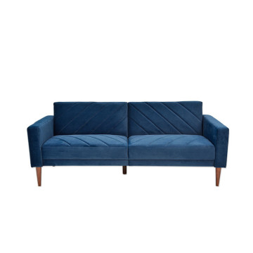 Latest design OEM hotel household blue soft fabric folding luxurious couch living room sofas