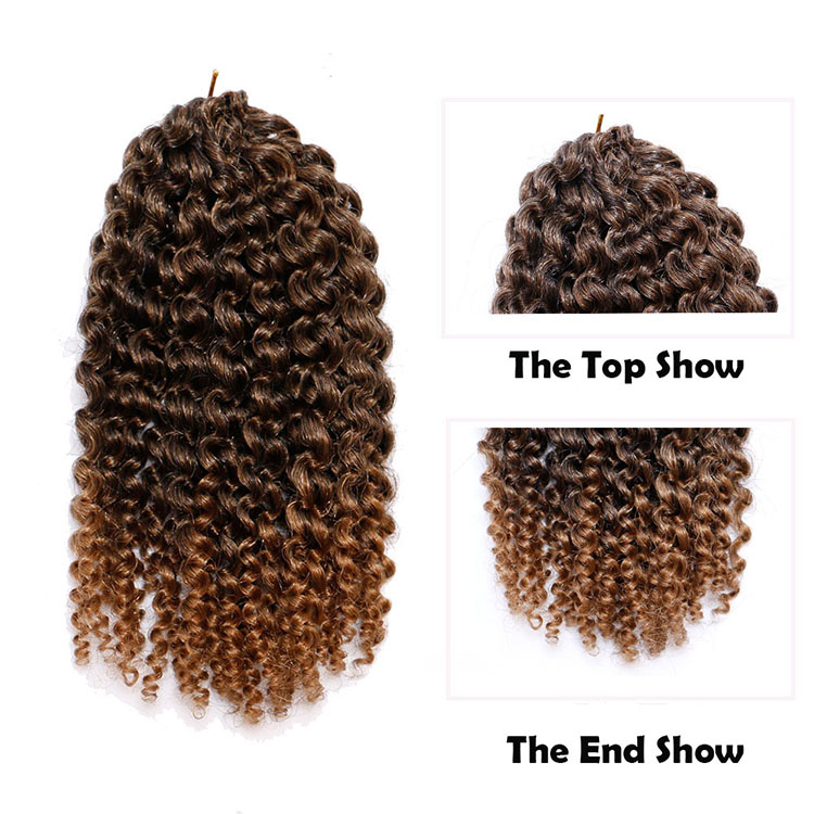 Mali Bob Twist Crochet Hair Extensions Wavy Kinky Braiding Hair Colorful Braids Synthetic Fiber 3 Pieces Per Pack For Beauty
