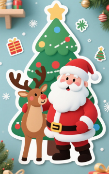 Christmas stickers for presents