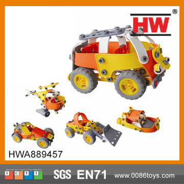 Self-assembling puzzle concept car