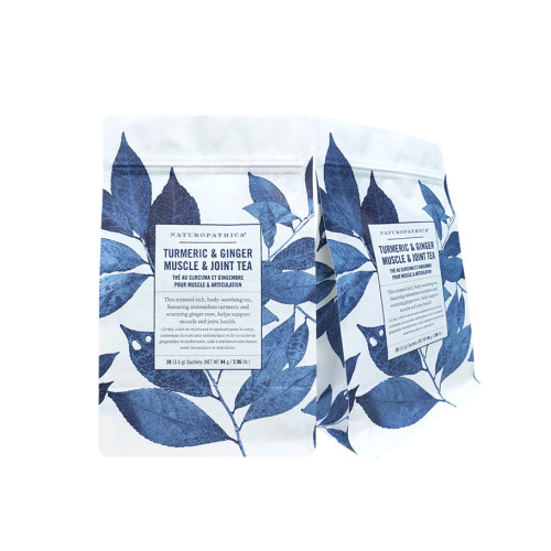 Bolsa de café de té de bolsa de fondo plano biodegradable