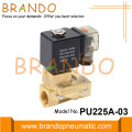 PU225A-03 Válvula solenoide de latón tipo Shako de 220 VCA y 3/8 &#39;&#39;