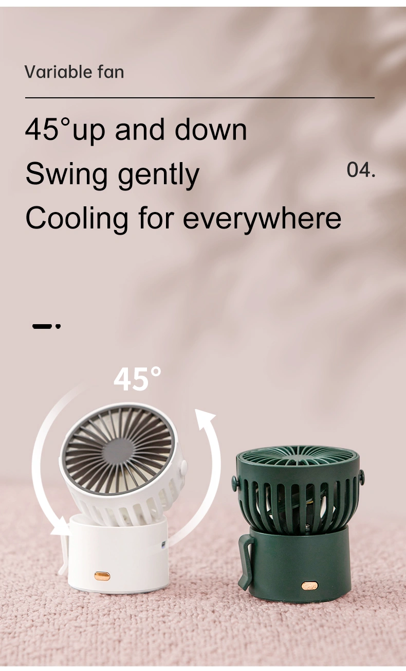 Home Appliances Oscillating USB Fan Belt Hanging on Neck Band Rechargeable Mini Fan Portable Small Waist Clip Small Fan for Home