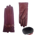 Ladies Leather Gloves Red Color