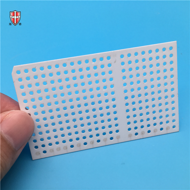 laser cutting 96% alumina ceramic cooling fin substrate