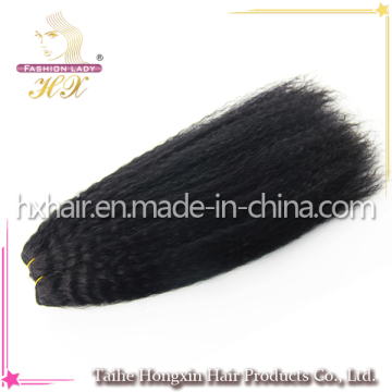 Remy Curly Hair Human Yaki Hair Weaving (HX-Yaki-013)
