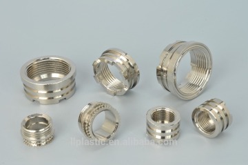 Brass injection molding inserts for PPR pipe fittings