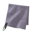 printing logo microfiber suede towel with zipper pocket