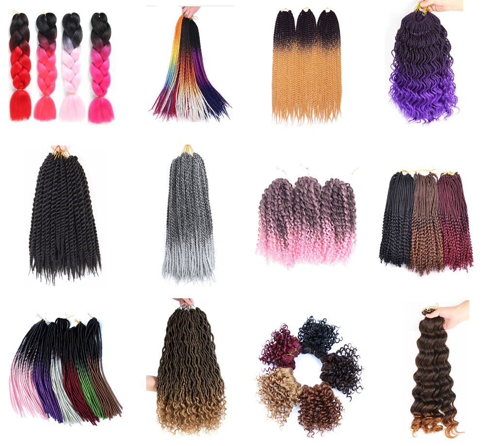 Hot sell braiding hair extension synthetic braiding hair pre stretch jumbo