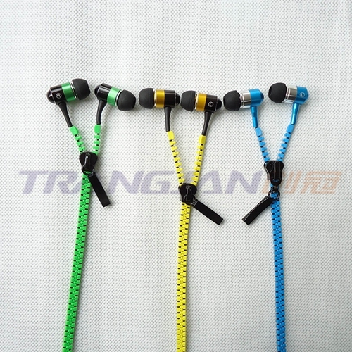 Wholesale Colorful Zipper Earphone Cable