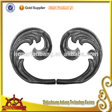 Ornamental Wrought Iron Cast Steel Leaf For Iron Stairs