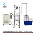 Reactor de vidrio con chaqueta de laboratorio químico SF-100L