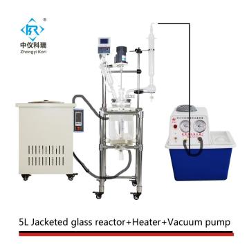 Reactor de vidrio con chaqueta de laboratorio químico SF-100L