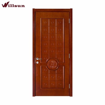 Reasonable prices carving design veneered bedroom wood inner door