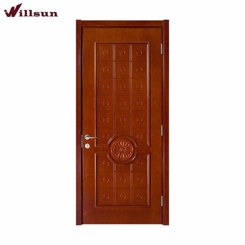 Bubinga veneer CNC carved wooden design soundproof fireproof KTV room interior doors