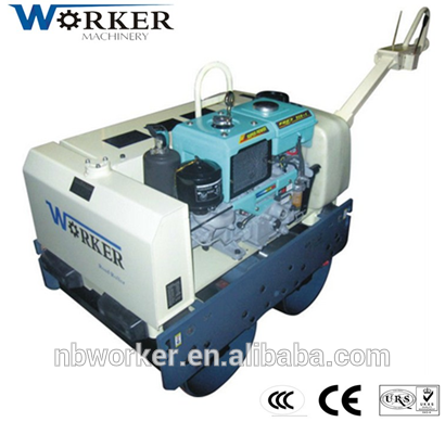 Walk Behind Vibratory Roller WKR700 high quality double drum road roller for hot sale