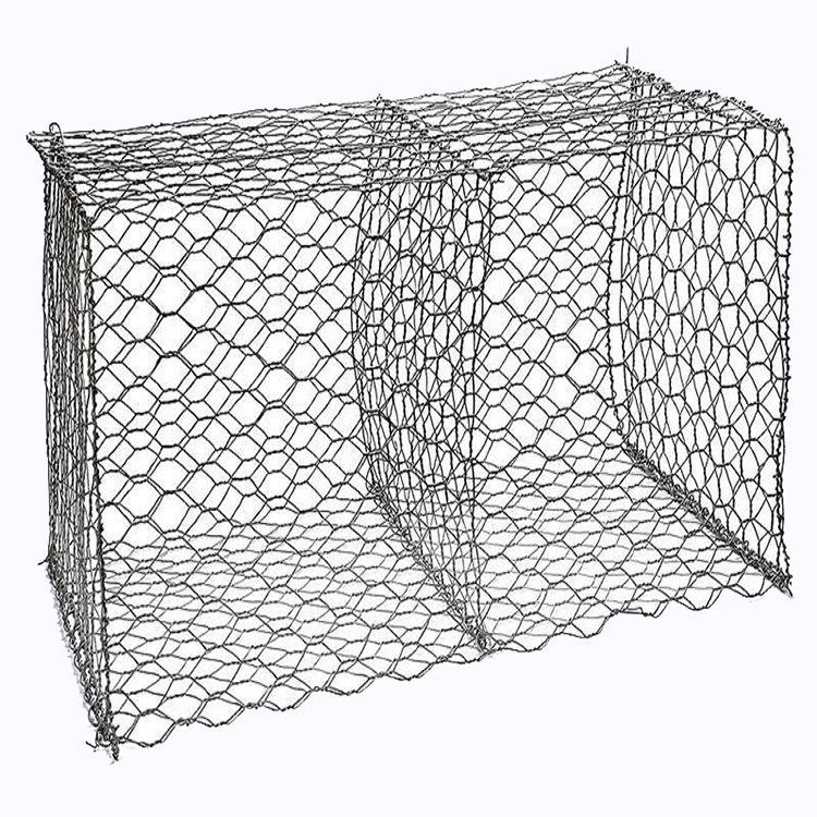 Woven wire mesh gabion box