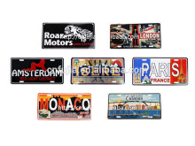 custom metal embossed novelty license plate,wholesale decorative license plate