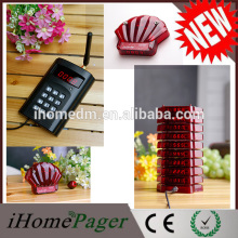 Fast food restaurant customer alarm pager wireless queue management system