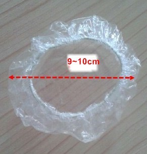 Cappuccio antipioggia impermeabile in plastica trasparente riutilizzabile