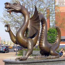 Modern Garden Decor Metal Copper Bronze Chinese Dragon Statue