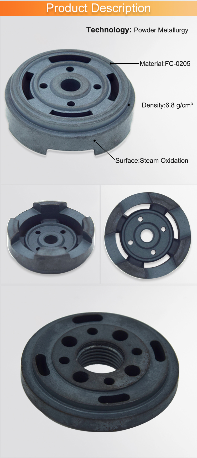 Custom High Precision Sintered Shock Absorber Base Valve