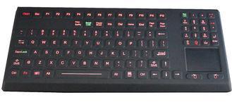 Washable illuminated silicone ruggedized usb keyboard with