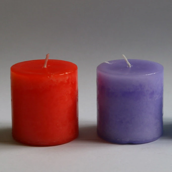 White and Red Color Candle for Religious