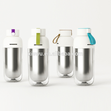 Innovative double wall stainless steel shaker bottle