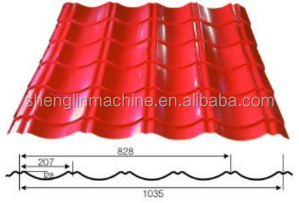 828 Step Tile Roofing Panel Making Roll Forming Machine Price