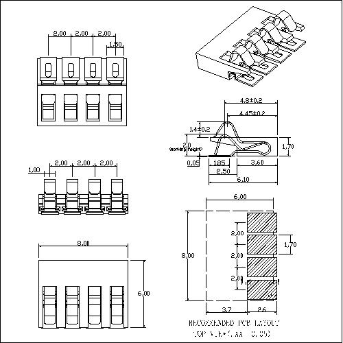 ABT30-04LAXD 2.0PITCH 4PIN BATTERY CONNECTOR ABT30-04LAXD 2.0PITCH 4PIN BATTERY CONNECTOR