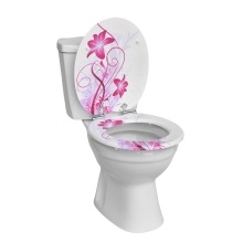 Universal Fit Smooth Surface Wooden Toilet Lid with Soft-Close Mechanism