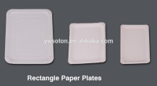 Rectangle Disposable Paper Plate Party Dishes Dinnerware Tableware