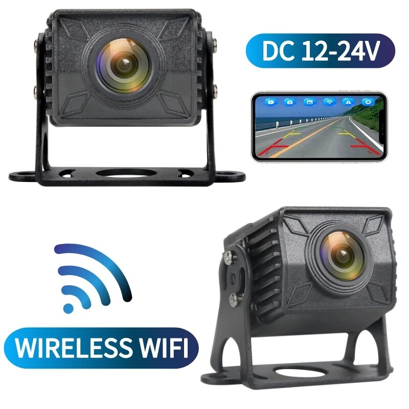 Sanan 12-24V voiture Inversion de caméra Vision nocturne sans fil IP68 Véhicule de caméra WiFi imperméable, voitures, SUV, camions, caméra de sauvegarde RV