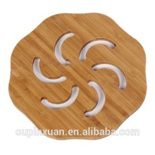 2016 New product lovely shape bamboo insulation mat,coffee cup mat