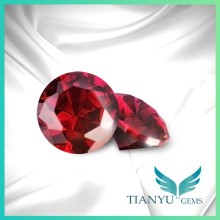 Lab Created Synthetic Faceted Ruby Beads