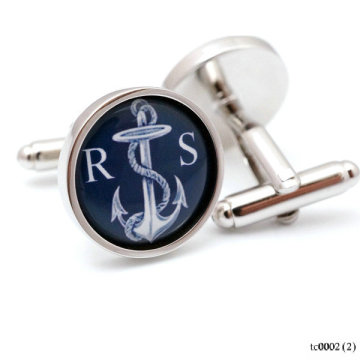 MAGNETIC PERSONALISED SHIP ANCHOR CUFFLINKS