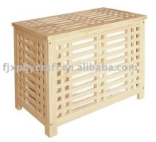Wooden Laundry Hamper with Removable Cotton Fabric
