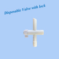 Medical Disposable T-cross valve with lock